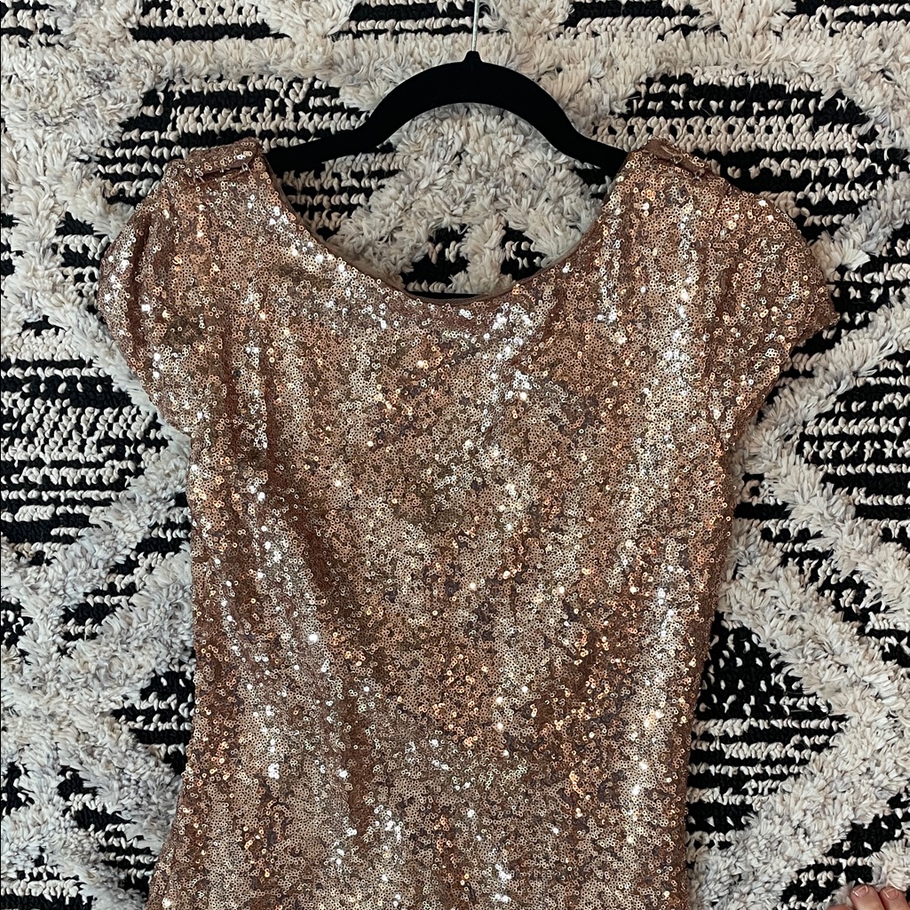 Revelry Gold Sequin Maxi Dress